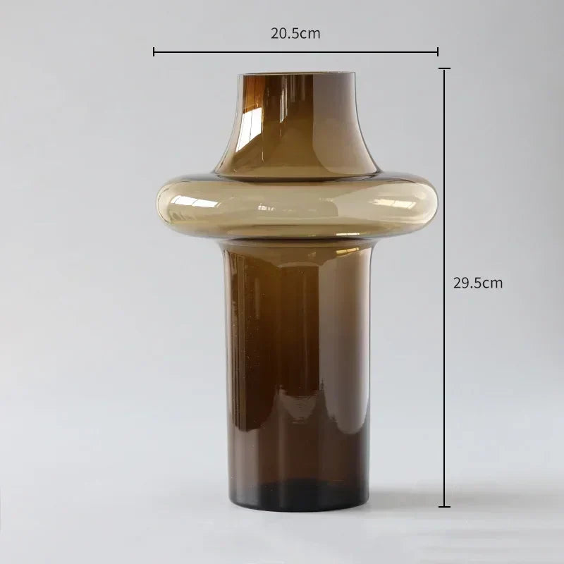 Vaso de Vidro Nórdico com Anel - Linha Aura