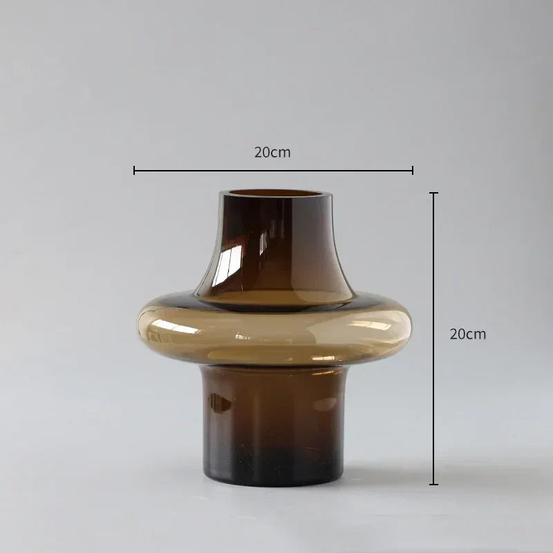 Vaso de Vidro Nórdico com Anel - Linha Aura