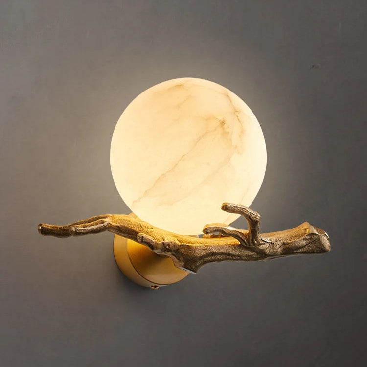 Luminária Arandela de Parede Moonlight Gaia - Ramificação de Mármore