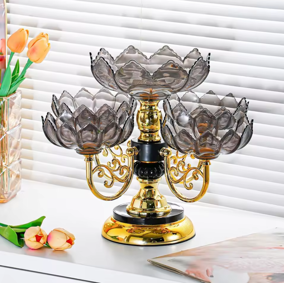 Bandeja Cristaleira de Luxo Gourmet - Design Exclusivo para Decoração
