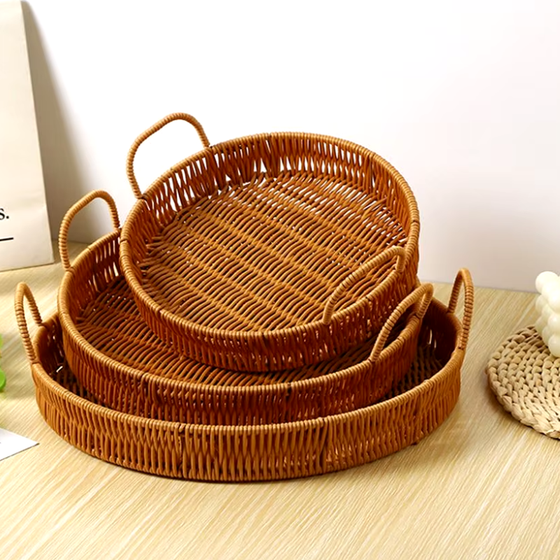 Bandeja Organizadora de Rattan Natural Estilo Rústico