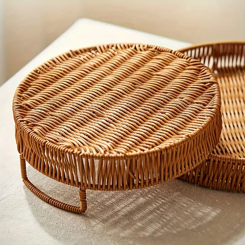 Bandeja Organizadora de Rattan Natural Estilo Rústico