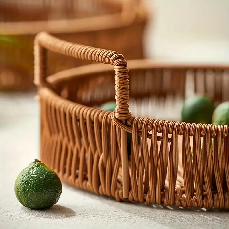 Bandeja Organizadora de Rattan Natural Estilo Rústico