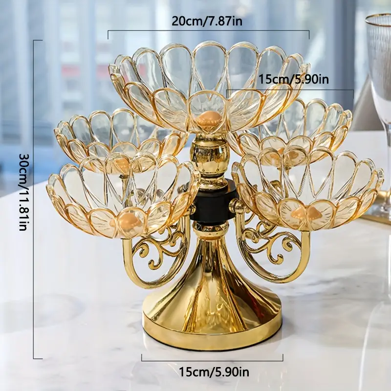 Bandeja Cristaleira de Luxo Gourmet - Design Exclusivo para Decoração