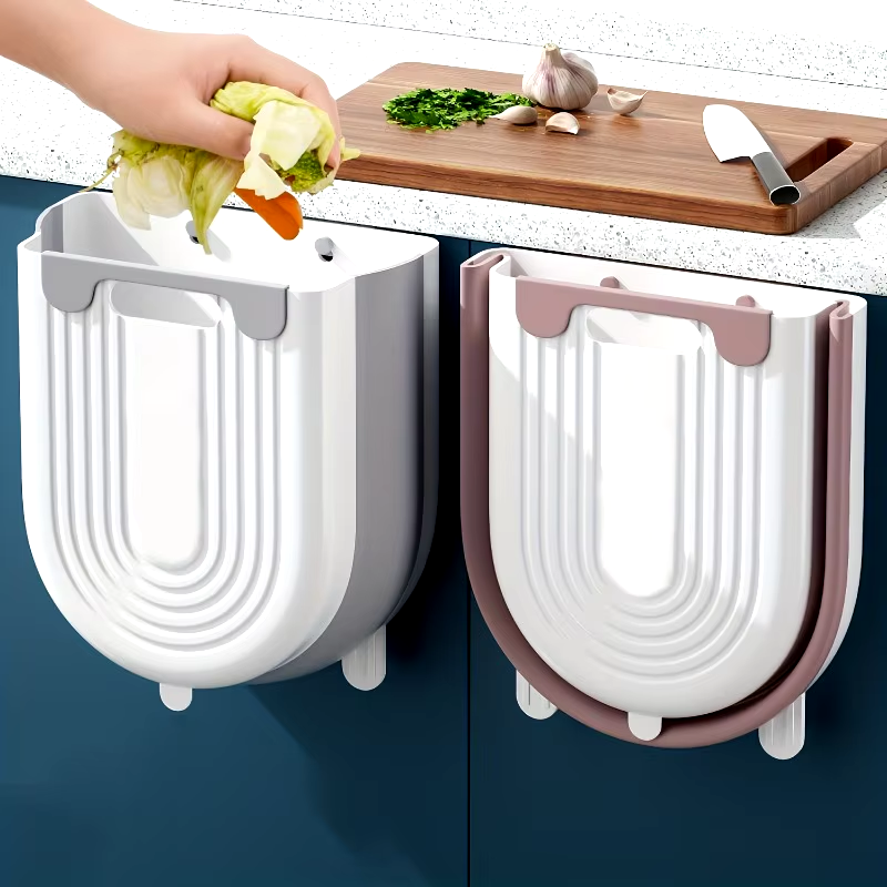 Lixeira Dobrável para Descarte de Cozinha