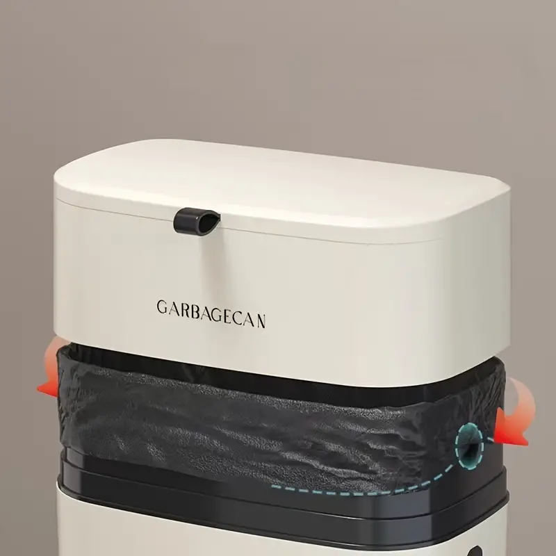 Lixeira Suspensa Minimalista com Tampa para Cozinha