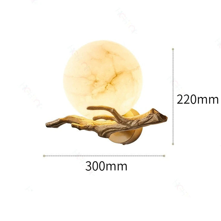 Luminária Arandela de Parede Moonlight Gaia - Ramificação de Mármore