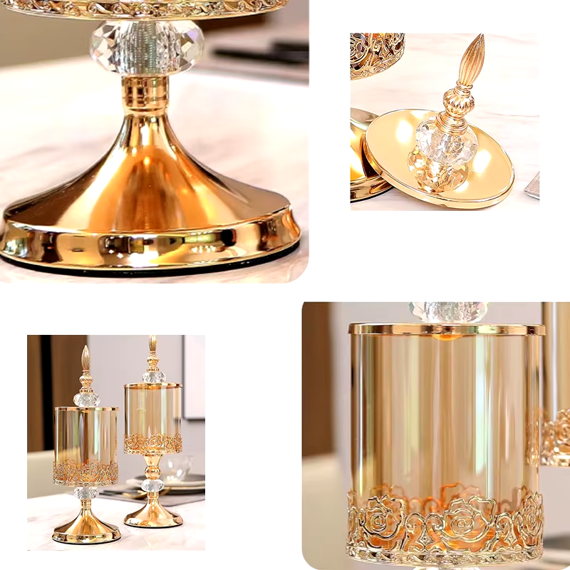 Potiche Decorativo de Vidro - Design Royal Elegance