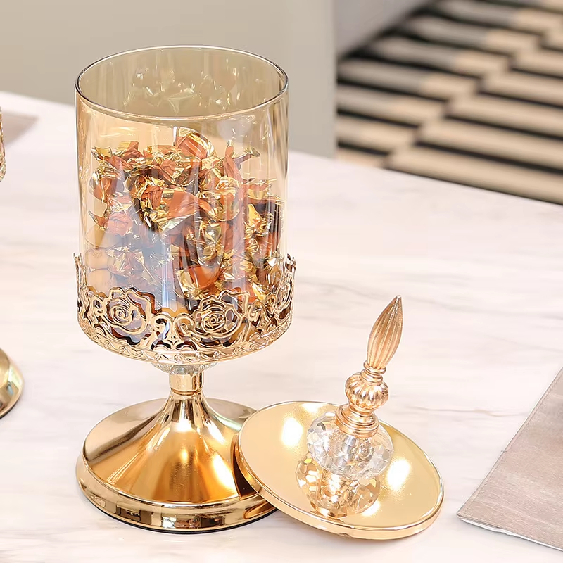 Potiche Decorativo de Vidro - Design Royal Elegance