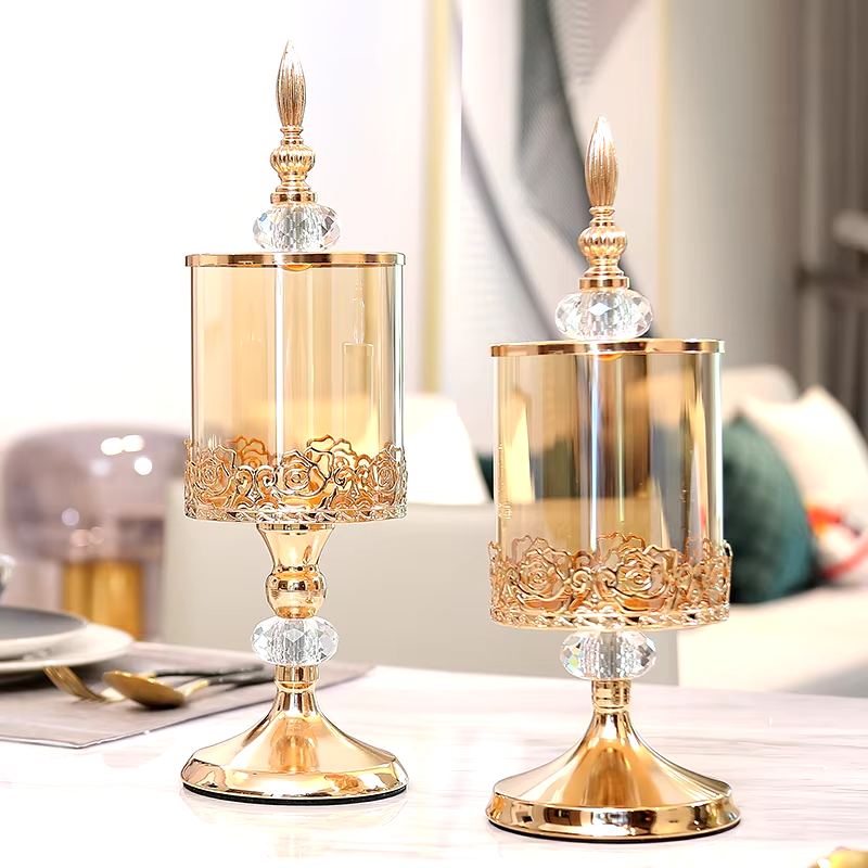 Potiche Decorativo de Vidro - Design Royal Elegance