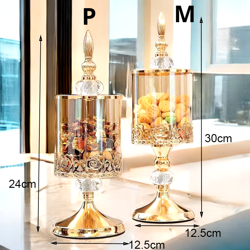 Potiche Decorativo de Vidro - Design Royal Elegance