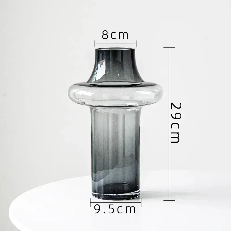 Vaso de Vidro Nórdico com Anel - Linha Aura