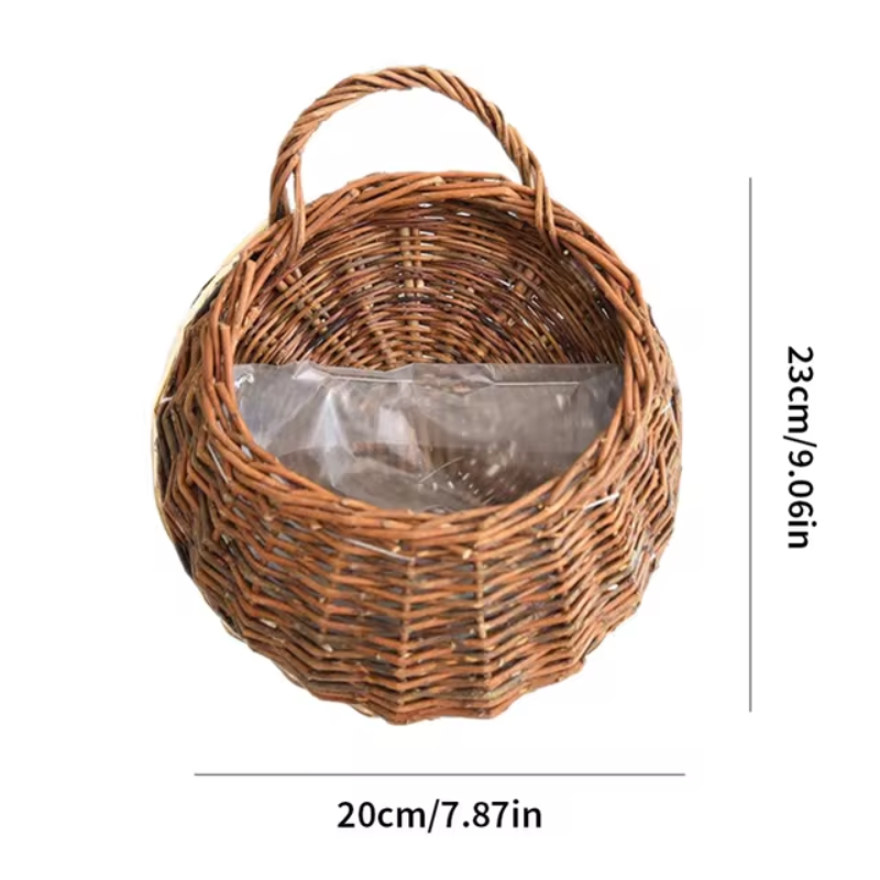 Cachepô de Parede de Junco - Design Orgânico e Rústico