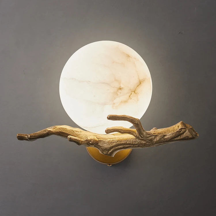 Luminária Arandela de Parede Moonlight Gaia - Ramificação de Mármore